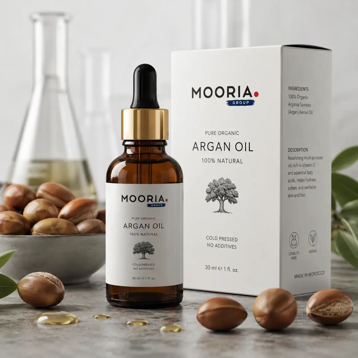 Mooria group Fine Ceramic Masterpiece - Pure Organic Moroccan Argan Oil
