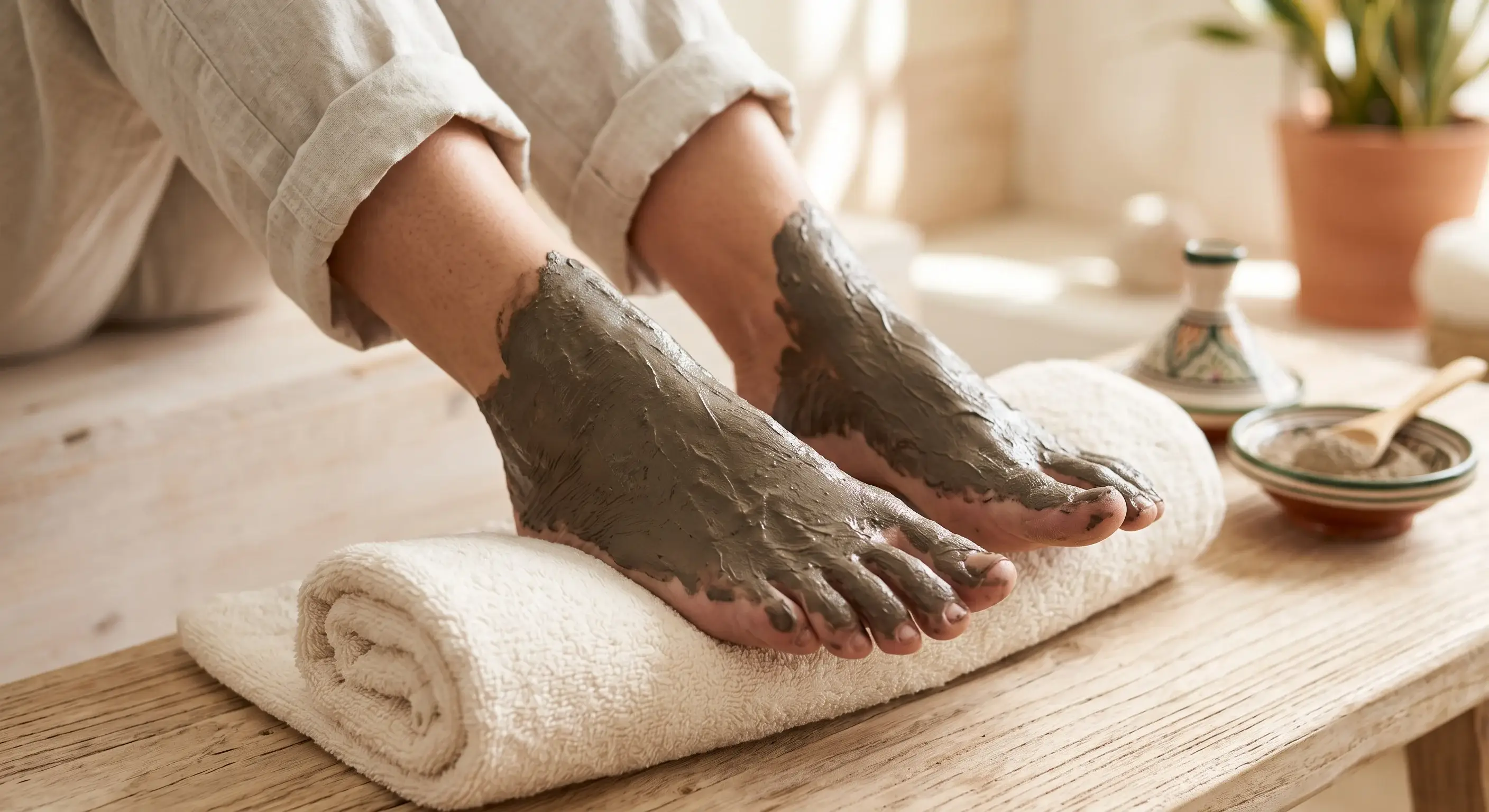Moroccan Ghassoul Clay Mask for your feet?