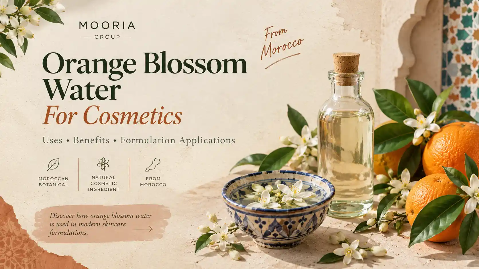 Orange Blossom Water for Cosmetics: Uses, Benefits & Formula