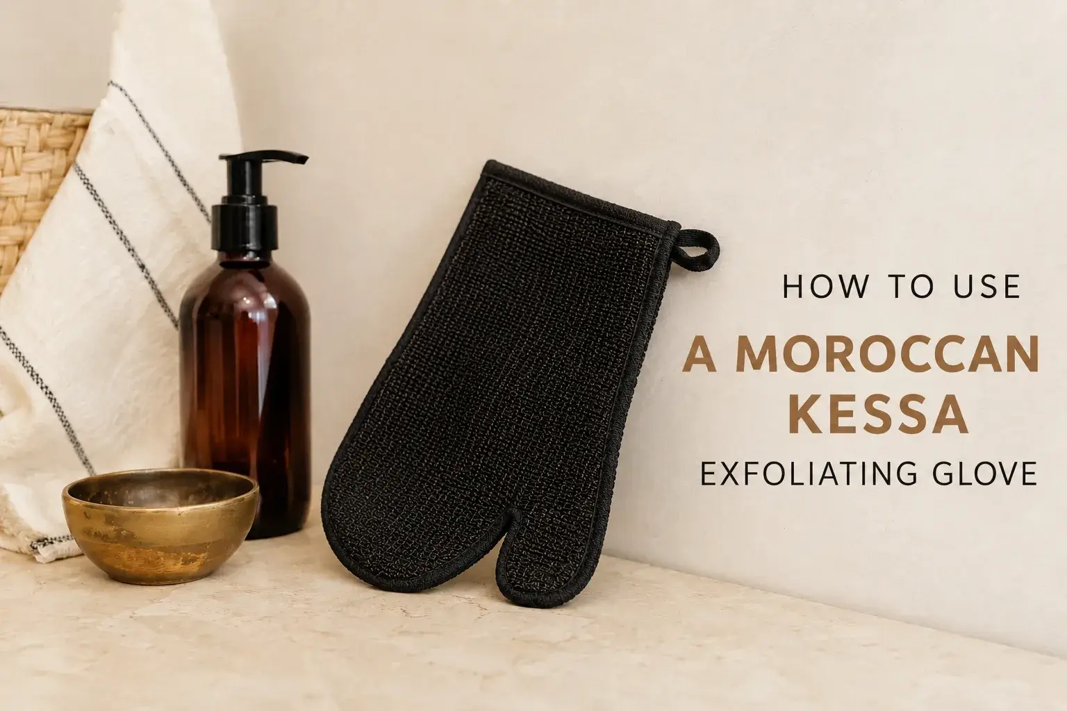 HOW TO USE A MOROCCAN KESSA EXFOLIATING GLOVE