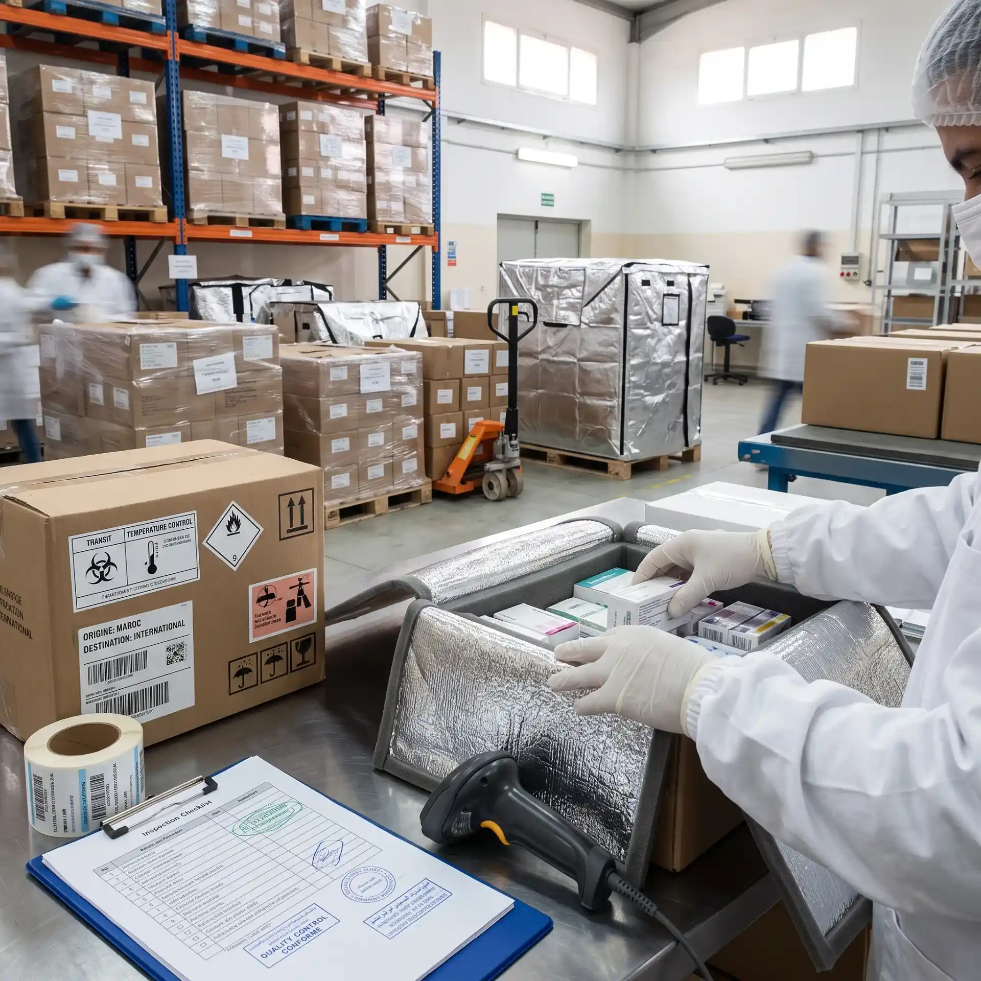Pharmaceutical products packed for export